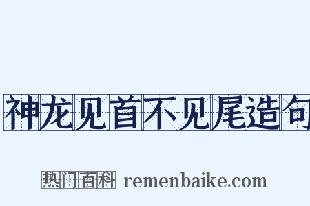 神龙见首不见尾造句是什么意思的图片